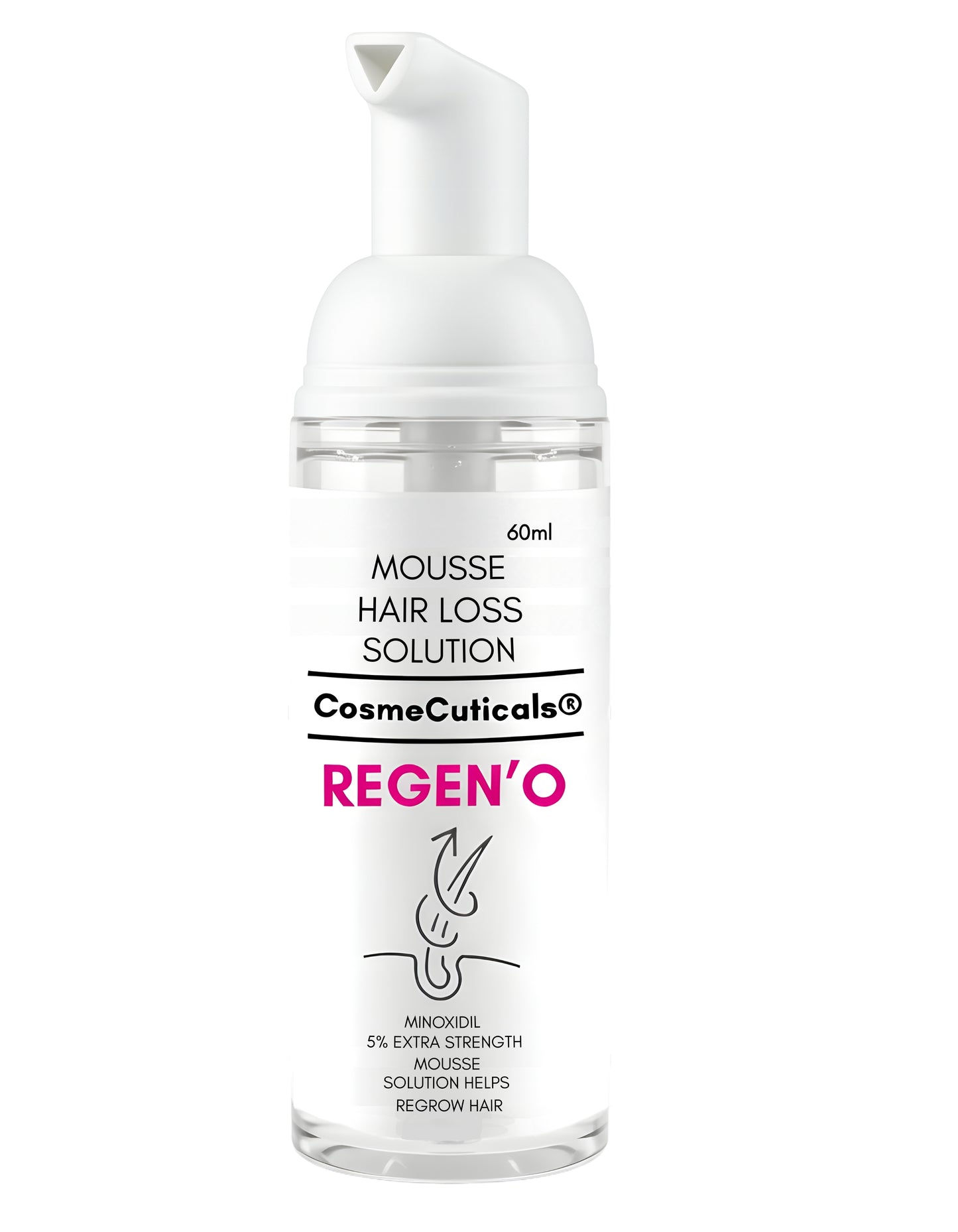 REGEN’O® Extra Strength Hair Regrowth Mousse – 5% Minoxidil + Procapil | CosmeCuticals®